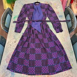 Vivid Floral Vintage Dress